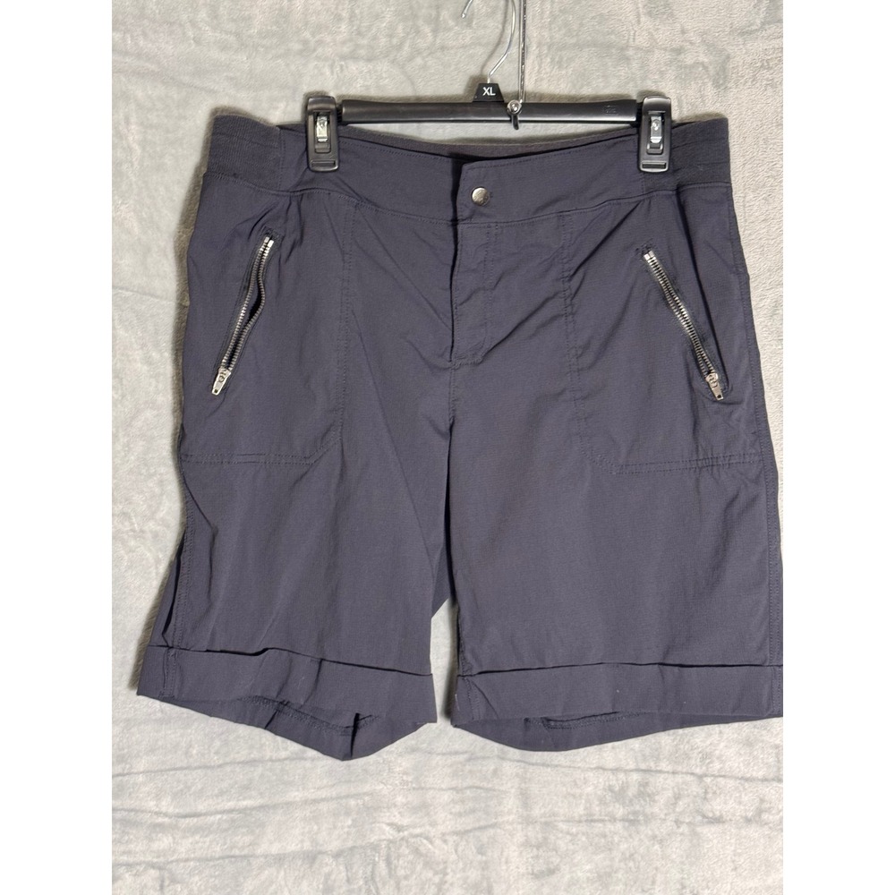 Telluride Clothing Co Womens XL blue Ripstop Hiking Shorts Stretch Cuffed Pocket